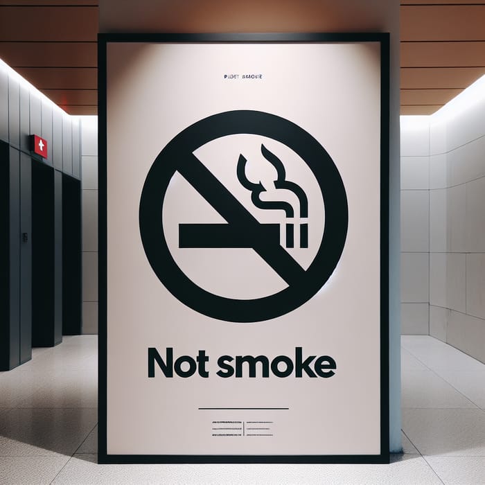 Minimalist No Smoking Poster for Building Entrance