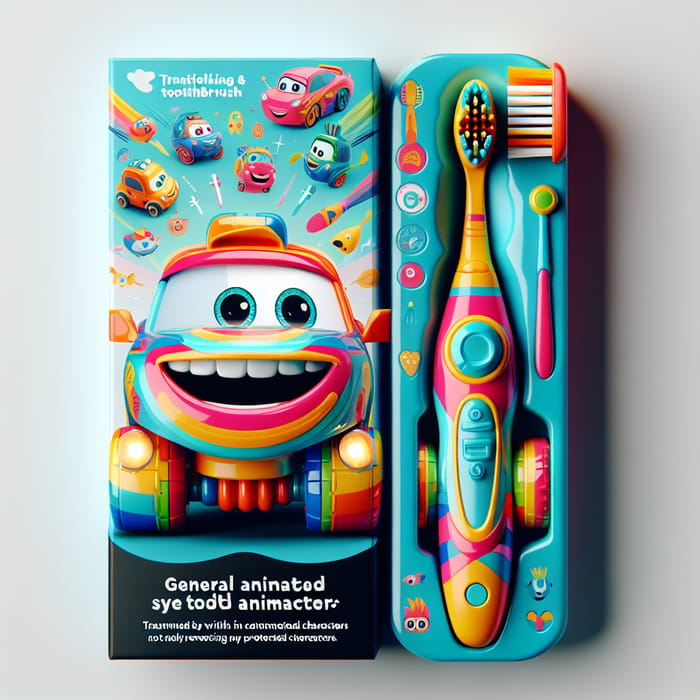 Vibrant Children's Toothbrush: Transforming Car Toy Design