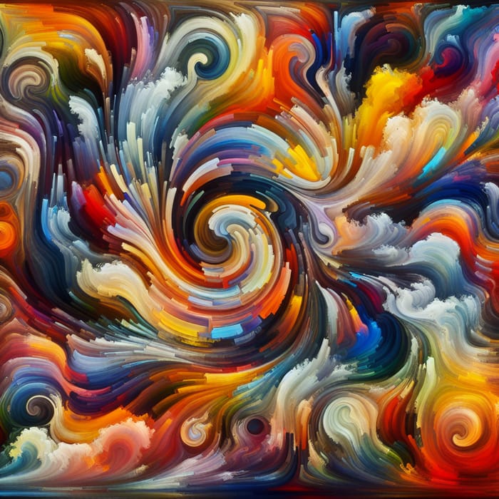 Abstract Human Emotion: Dynamic Swirl of Colors in Expressionism