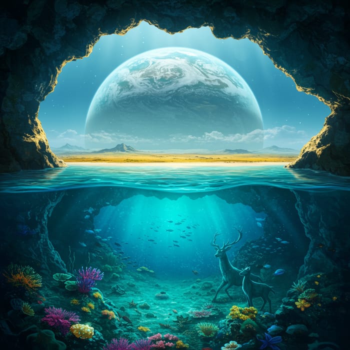 Explore a Mystical Ocean Planet with Stunning Caves Explore a Mystical Ocean Planet with Stunning Caves