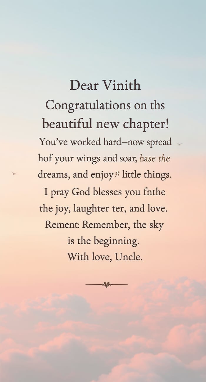 Elegant WhatsApp Status Card for Celebrations