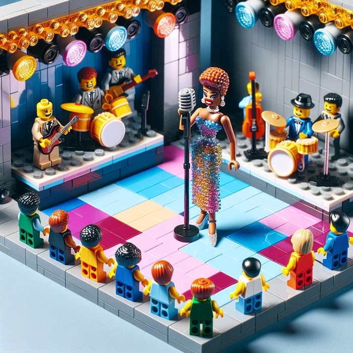 Colorful Lego Sets Recreating Proud Mary Concert Scene