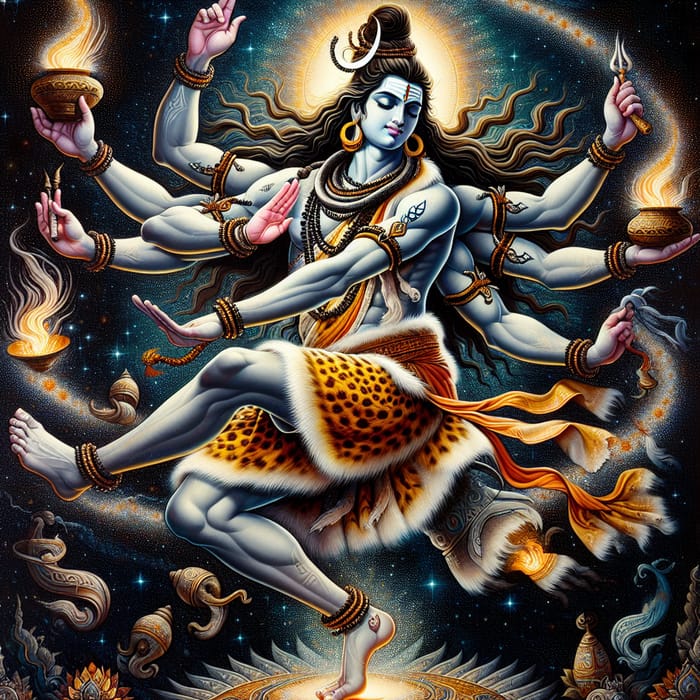 Lord Shiva Dance - A Divine Cosmic Performance