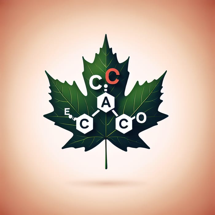 Eco-Friendly Maple Leaf & Carbon Dioxide Design