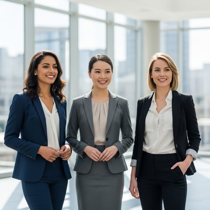 Diverse Women in Corporate Attire