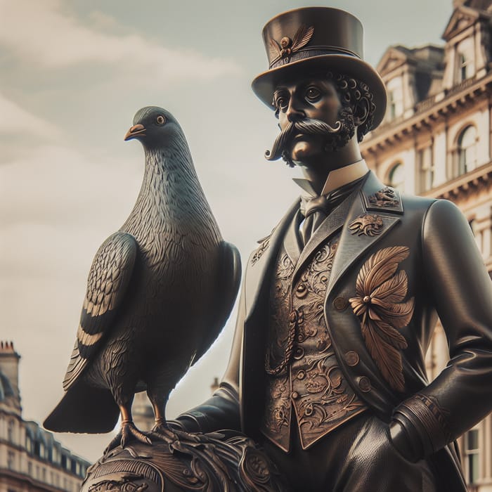 Victorian Pigeon in London: Historic Beauty Captured