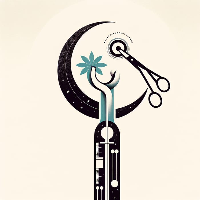 Adult Circumcision - Minimalist Illustration