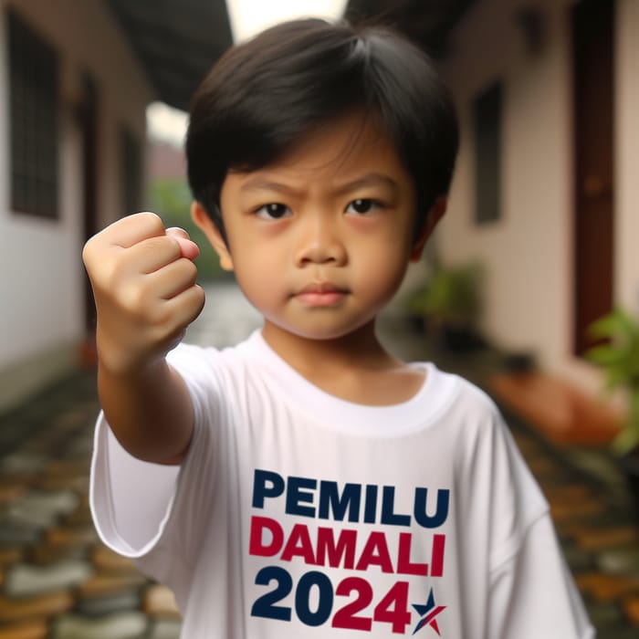 Empowering Boy T-shirt Fist | Pemilu Damai 2024