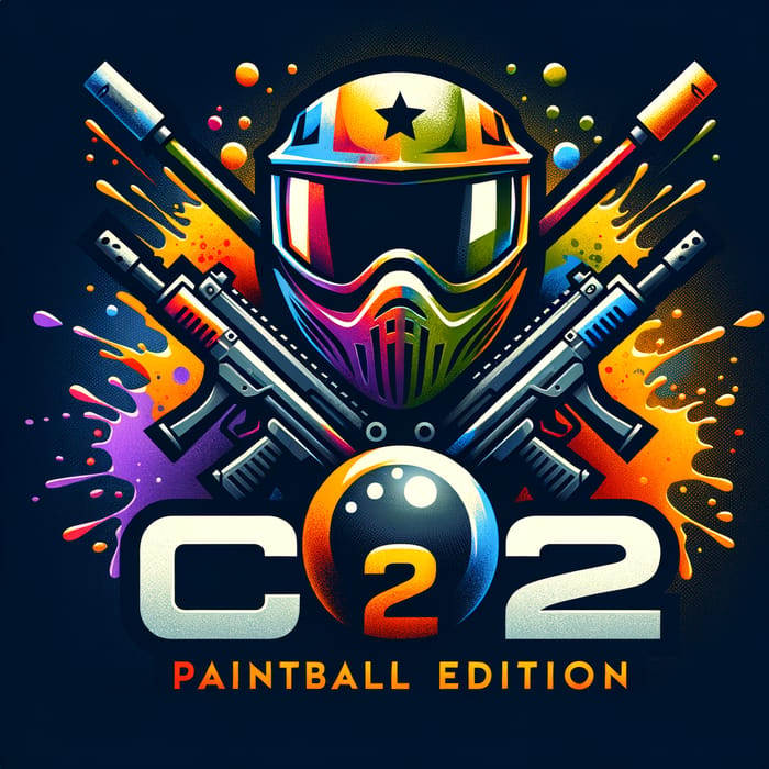 CS 2 Paintball Edition Logo Design - Shooter & Sport Fusion