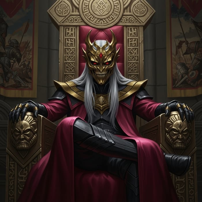 Deadly Handsome Character on Throne | Golden Mask Deadly Handsome Character on Throne | Golden Mask