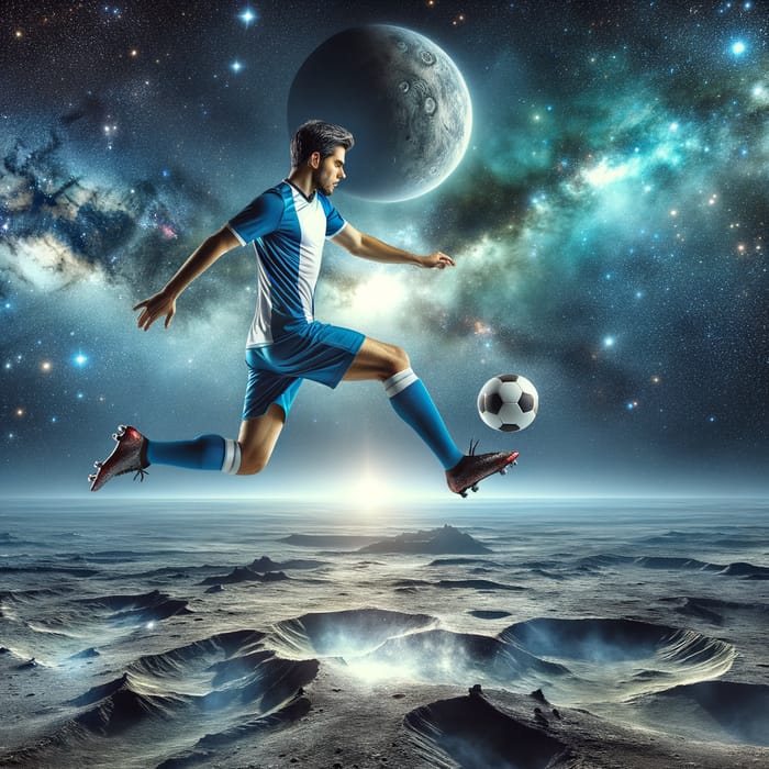 Soccer Player in Space | Amazing Football Moment