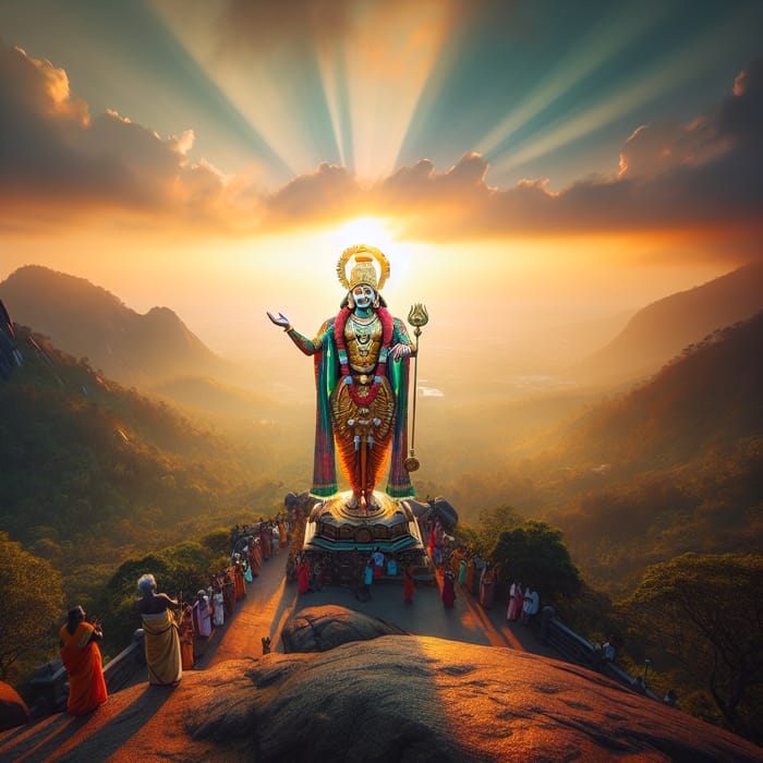 Lord Murugan Blessing at Pazhani Hills: Sacred Serenity