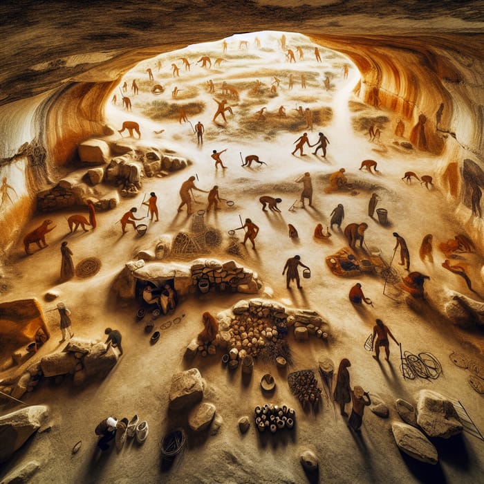 Aerial Drone View: Göbeklitepe Hunter-Gatherers Farming Scene