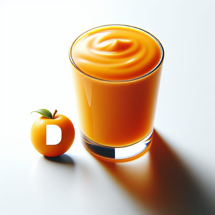 Hyperrealistic Orange Smoothie Logo | Captivating Visual Design