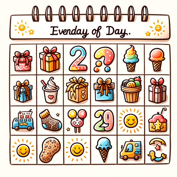 20 Days of Fun and Enjoyment | Calendar Illustration 20 Days of Fun and Enjoyment | Calendar Illustration