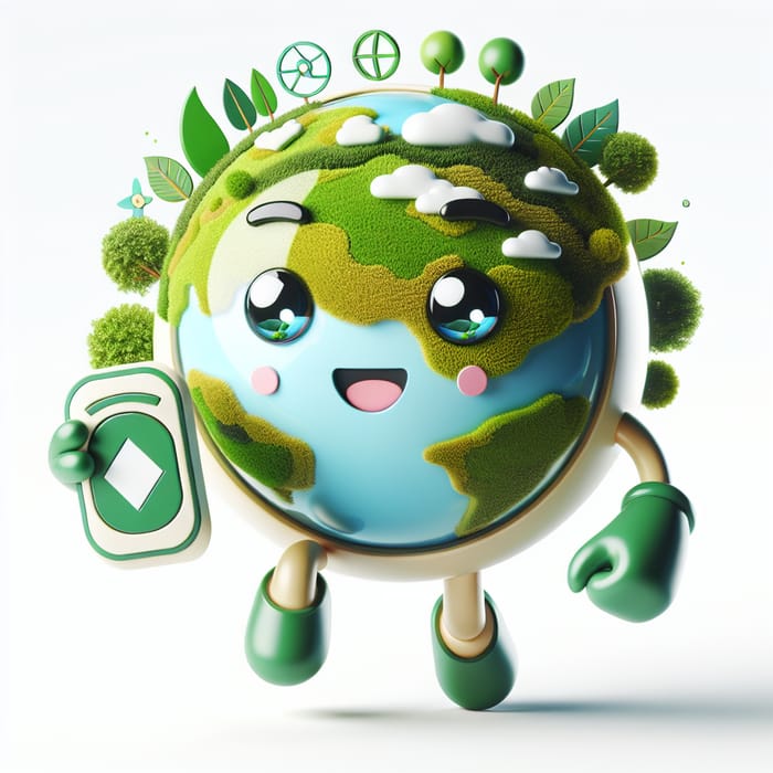 Cute Mascot for Sustainability & Green Technology