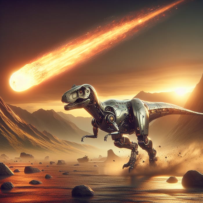 Semi-Robotic Dinosaur Evading Comet Impact