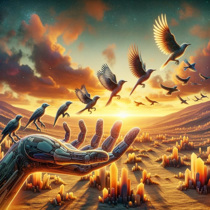 Evolving Birds from Hand: Futuristic Desert Flight