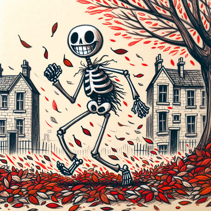 Jack Skellington Embracing Autumn Splendor