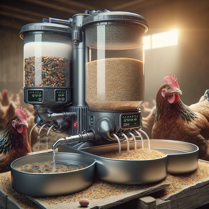 Automatic Chicken Feeder & Watering System with Sensor