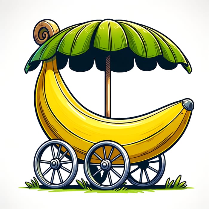 Cartoon Banana-Shaped Cart: Fun and Quirky Design