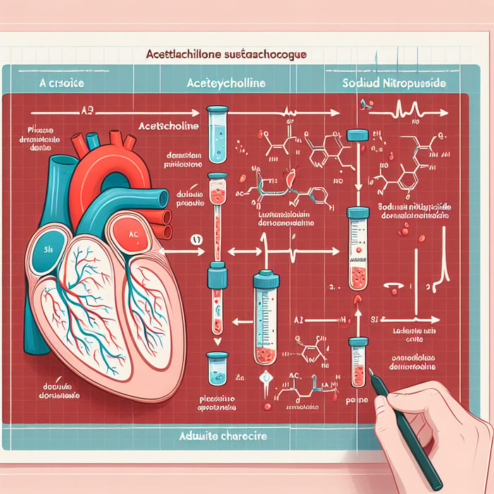 Acetylcholine & Sodium Nitroprusside Action Diagram