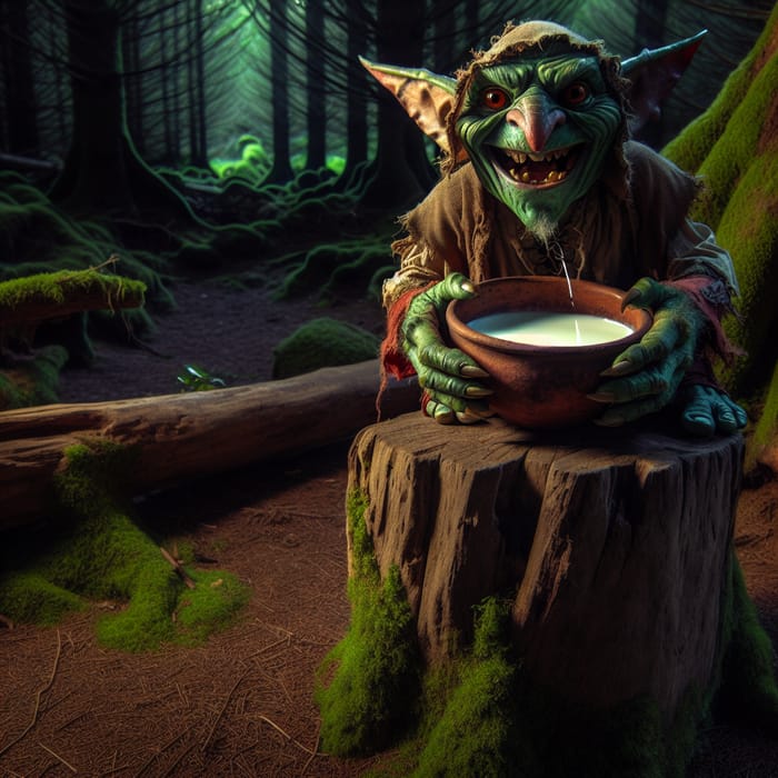 Enchanting Wilderness: Hobgoblin Drinking Creamy Milk