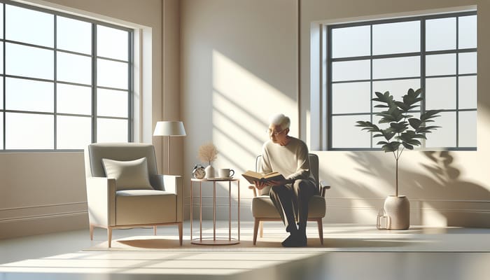 Serene Retirement in a Minimalist Space