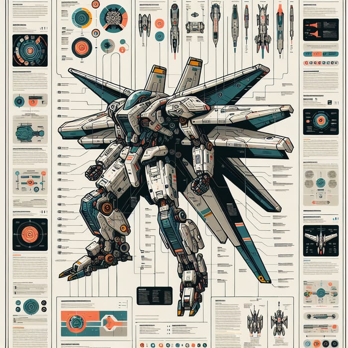 Detailed Macross VF-1A Infographic: Transformable Mecha Breakdown