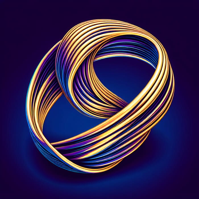 Elegant Golden Rings - Intricate Love & Romance | Blue & Purple