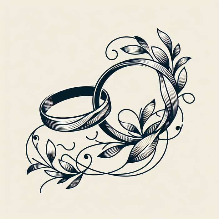 Minimalist Elegant Rings | Vector Art Wedding Design