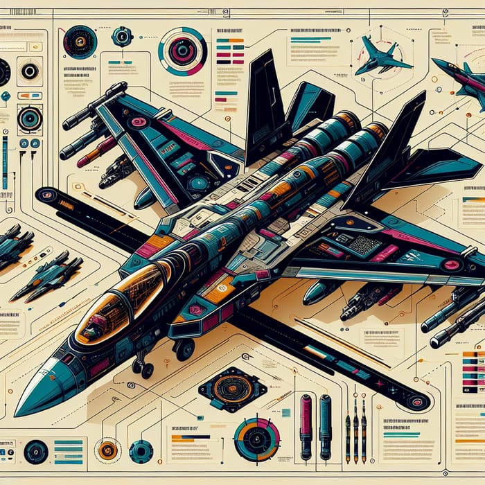 Futuristic Macross Plane Infographic | Components & Design