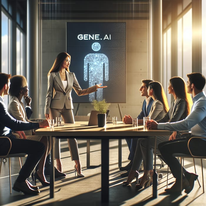 Diverse Corporate Tech Meeting with Gene.AI Experts