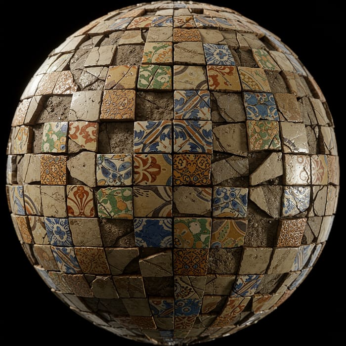 Broken Mosaic Texture for Unreal Engine 5