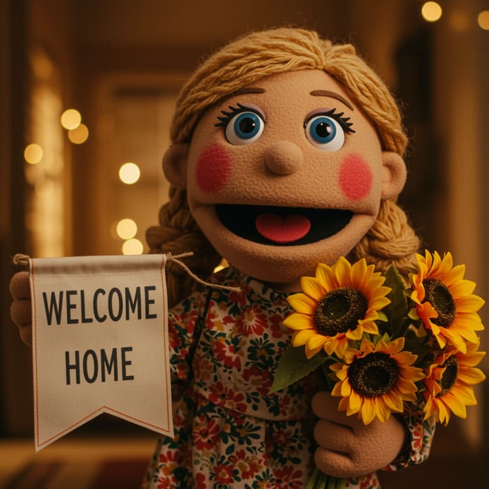 Female Puppet Welcome Home