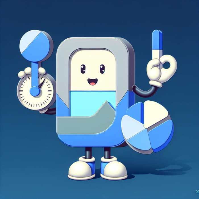 Friendly Assistant Gauge | Blue & Grey Material Design