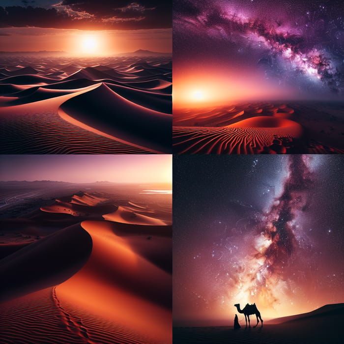 My Pictures in the Sahara: Sand Dunes, Sunset Colors, and Starlit Nights