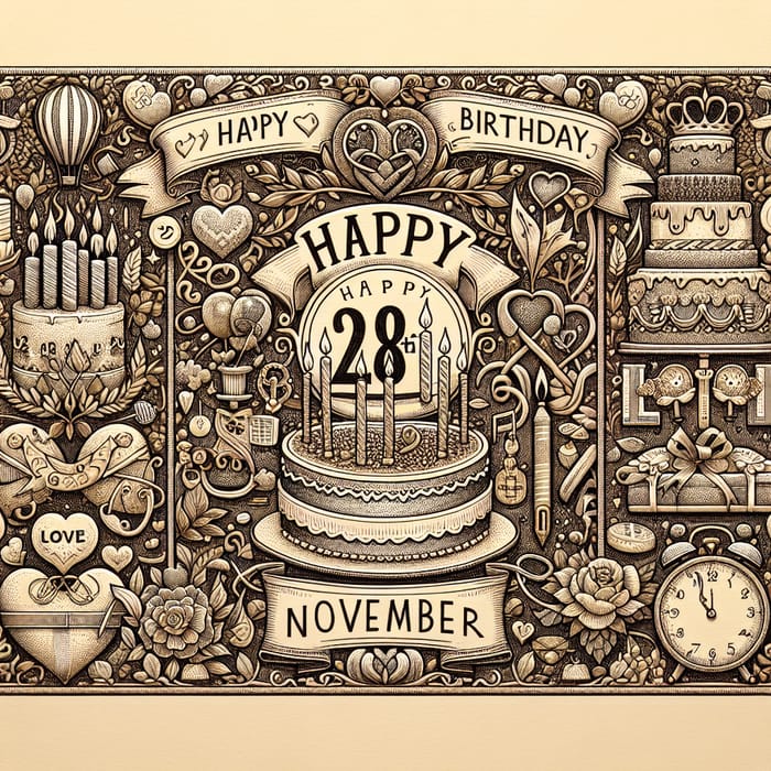 Personalized Birthday, Anniversary & 28th November Greeting Card