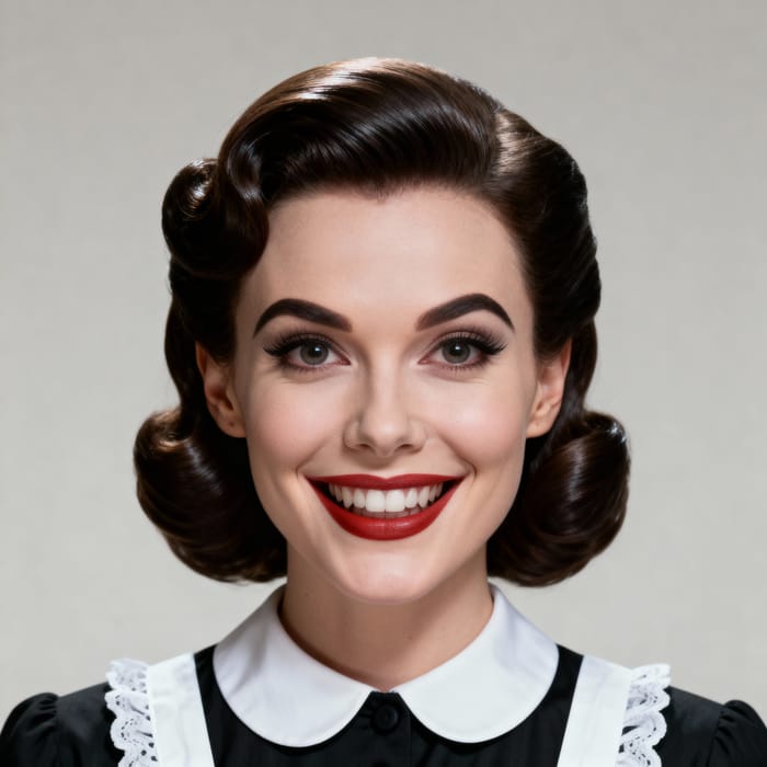 1950s Housewife Portrait - Surreal Style Visuals 1950s Housewife Portrait - Surreal Style Visuals