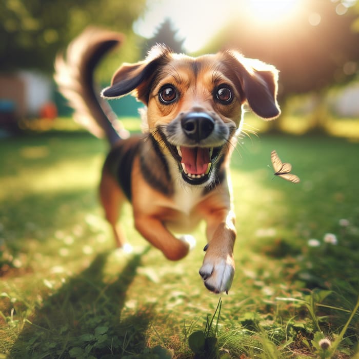 Playful Dog in a Natural Setting