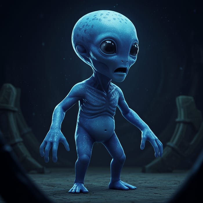 Mysterious Alien with Luminescent Features