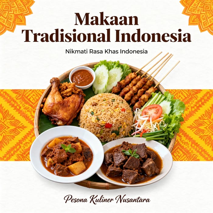 Traditional Indonesian Food Poster Traditional Indonesian Food Poster