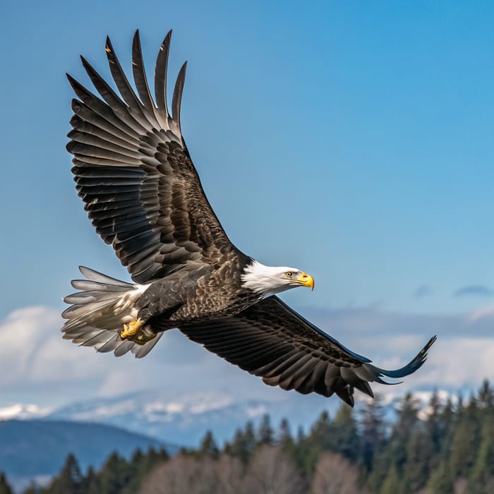 Majestic Flying Eagle - Nature's Icon