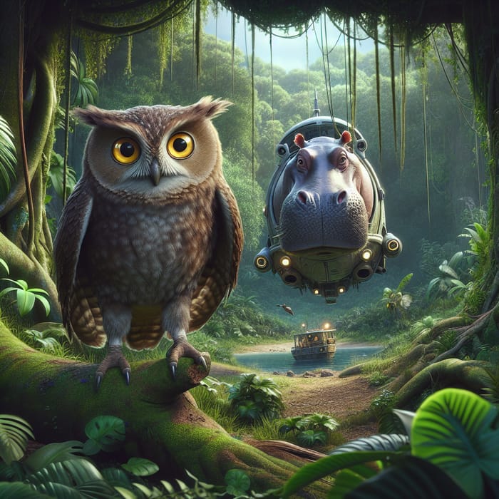 Oliver the Owl & Harold the Hippo Discover Hidden Jungle Spaceship