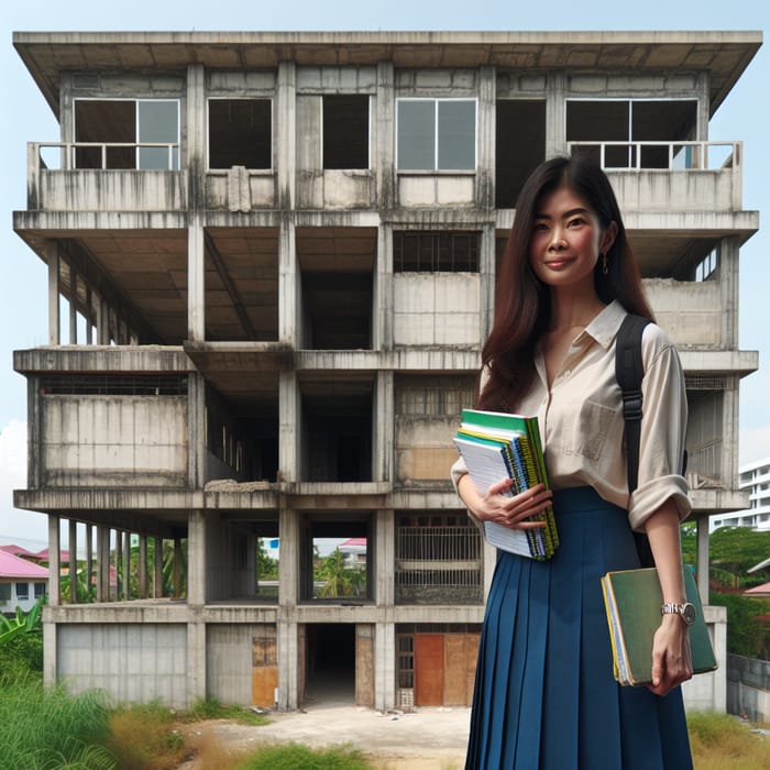 Female Teacher in the Philippines on Second Floor