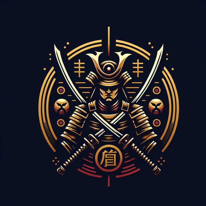 Ronin Samurai Logo | Gold Black Theme - 7 Swords & Blood