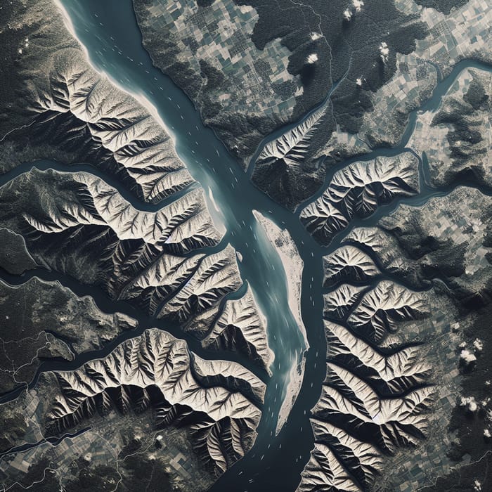 Dniester River Aerial View: Ukraine and Moldova Border