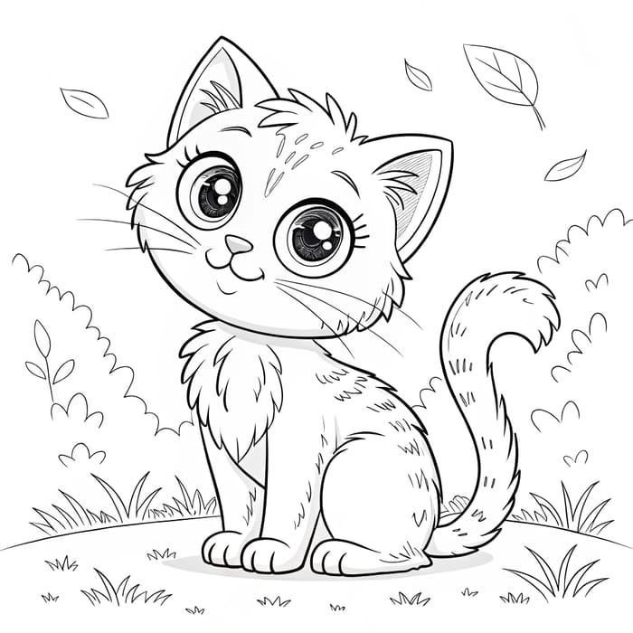 Cute Cat Coloring Book Generator