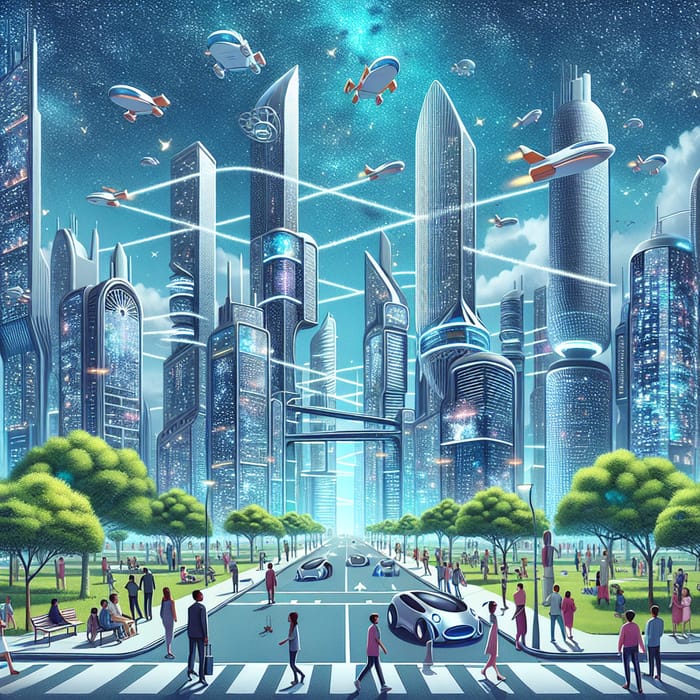 Mundo en el Año 3000: Futuristic Cities and Technology