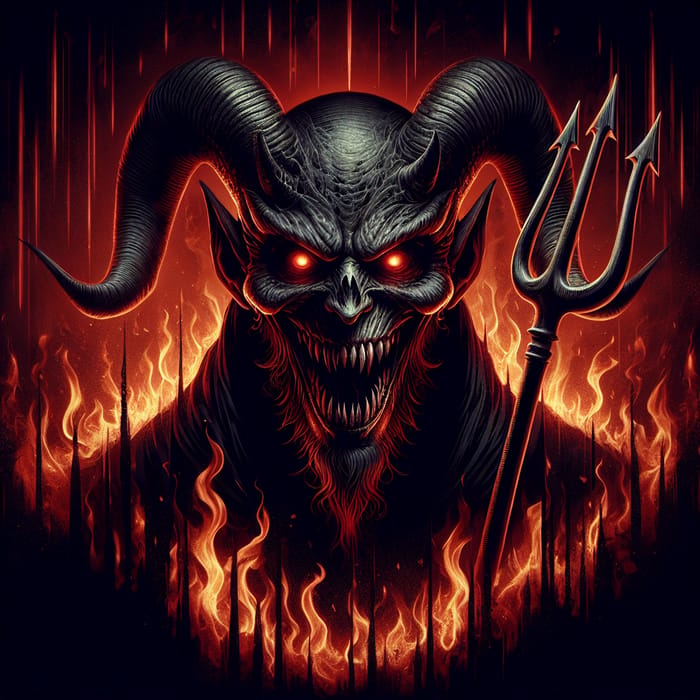 Scary Devil Poster | Dark Malevolent Grin